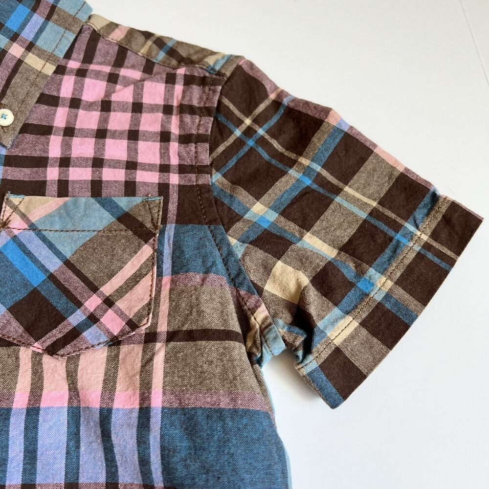 Mini Boden Plaid Button-Up 3-4Y - Picture 5 of 7